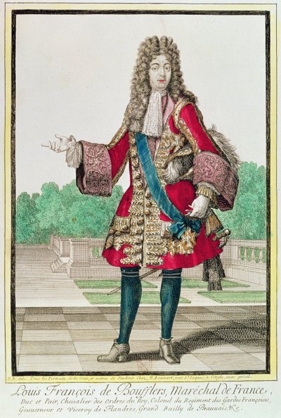 Marshal Louis Francois de Boufflers (1644-1711) by Robert Bonnart